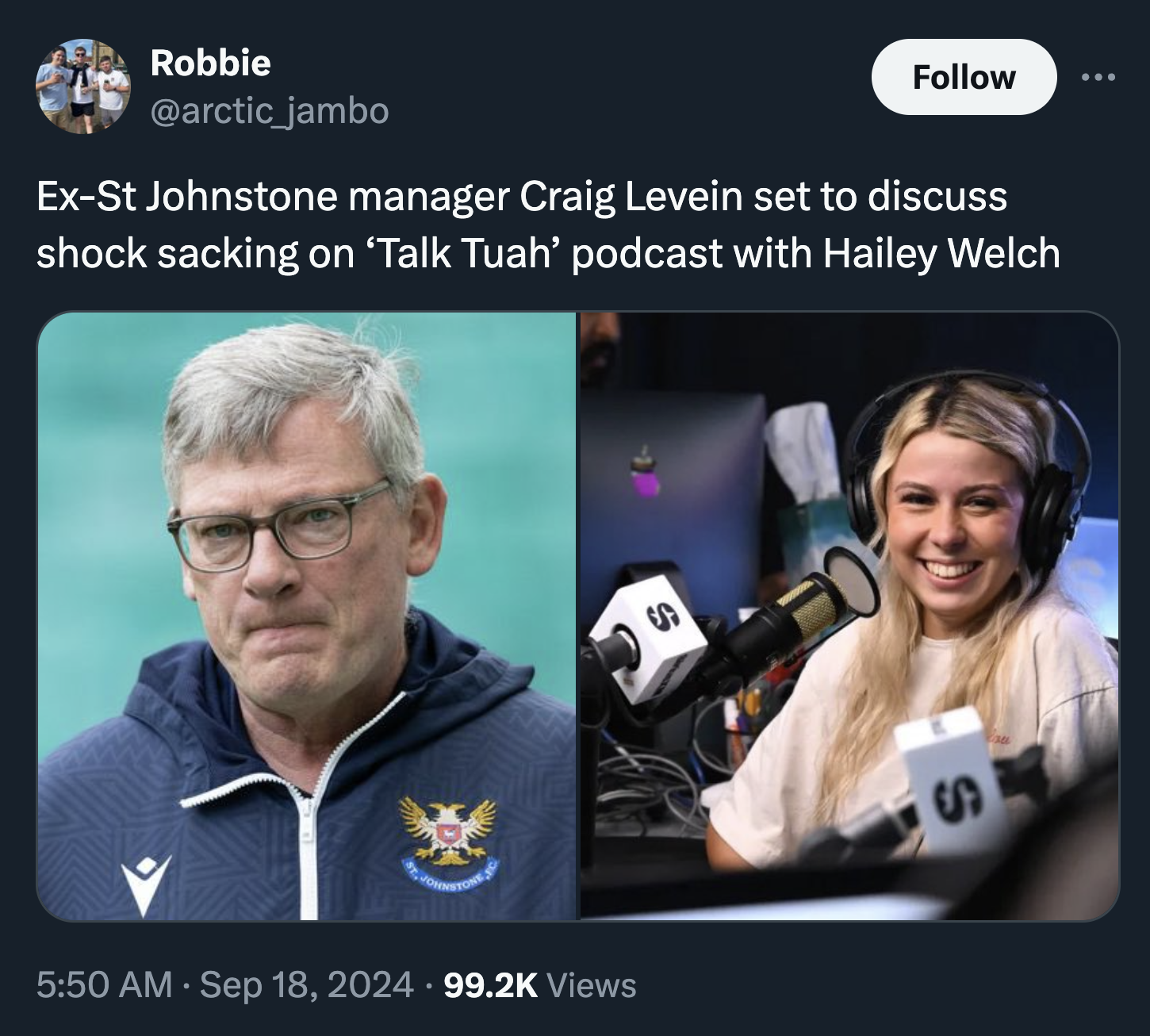 hawk tuah girl mets first pitch - Robbie ExSt Johnstone manager Craig Levein set to discuss shock sacking on 'Talk Tuah' podcast with Hailey Welch S Views